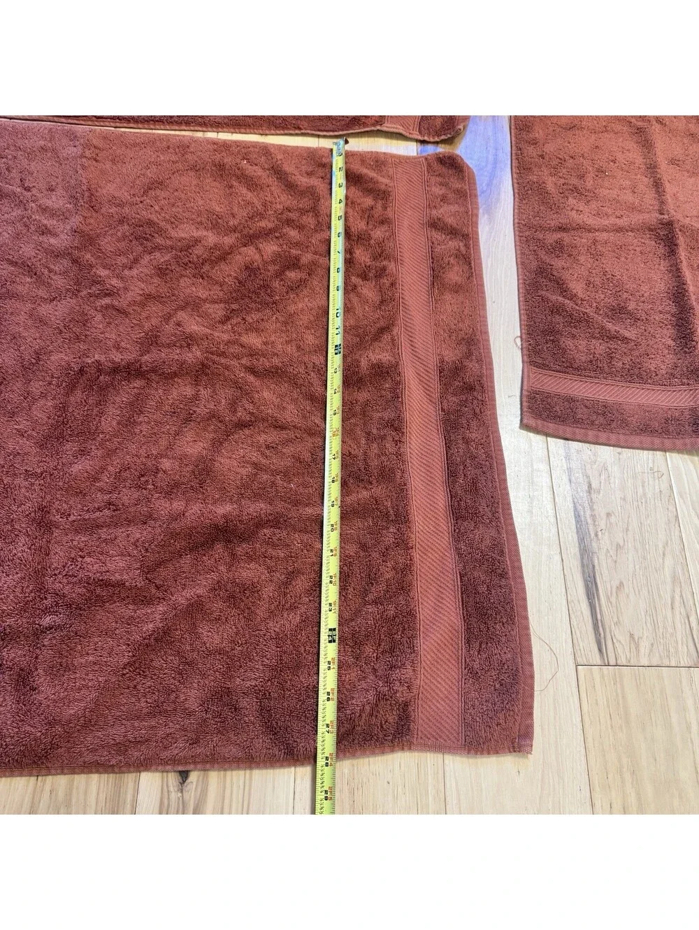Wamsutta Rust Red Bath & Hand Towel Set 100% Cotton – Set of 3 Bathroom Decor